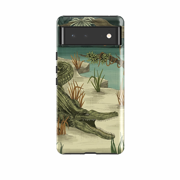 Luxury Grip Soft Grip Google Tough Case -  Crocodile By Jade Mosinski