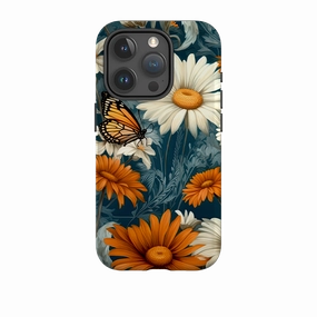 simple design Comfort Feel iPhone Case - Butterfly Daisies