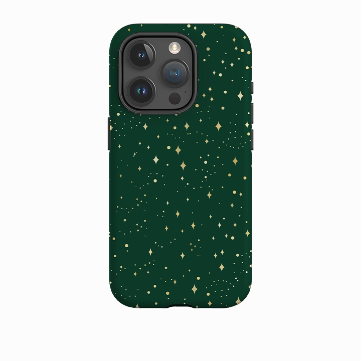 iPhone Tough Case - Forest Green Cosmos Slim Texture