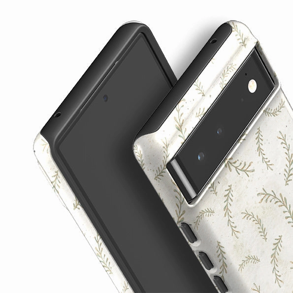 Google Tough Case -  Feathers Grey By Katherine Quinn Comfort grip design Flexible Edge