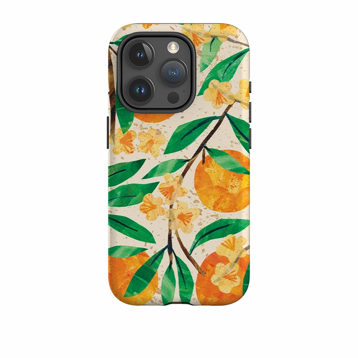 iPhone Case - Orange Blossom By Tracey English High End Look Textured Surface