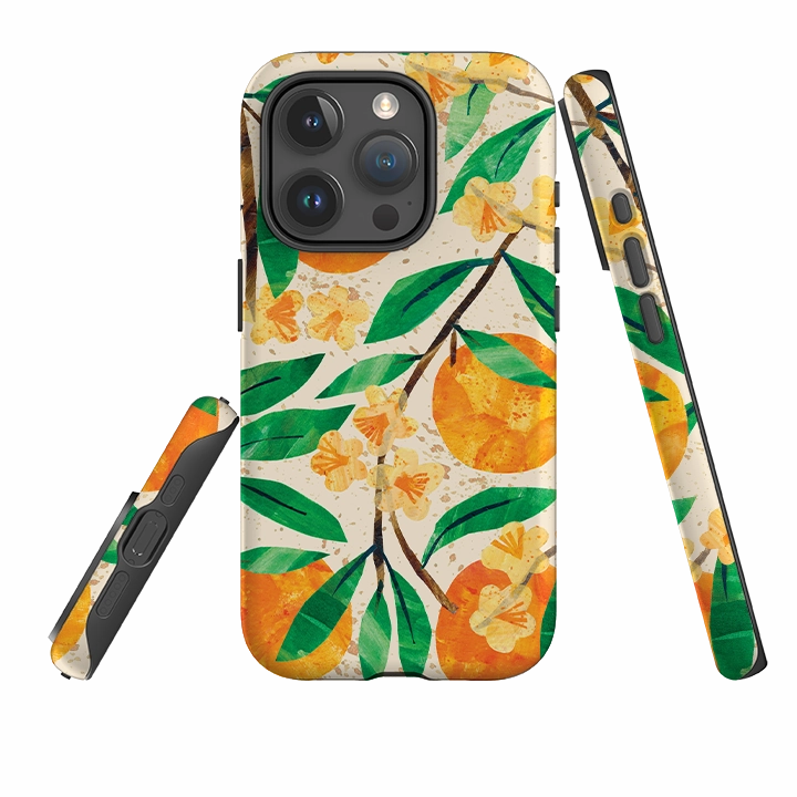 iPhone Case - Orange Blossom By Tracey English Elegant Edge Rugged Look