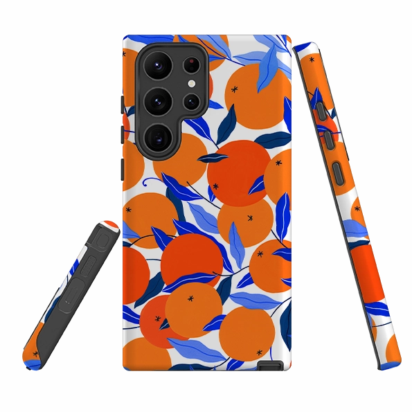 Wireless charging Samsung Tough Case - Arancello Pattern By Madalina Andronic