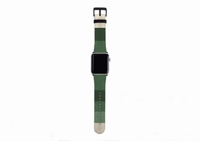 Rugged Outdoor Look Comfort Fit Apple Watch Strap- Hong Kong Chroma Horizontal Stripe