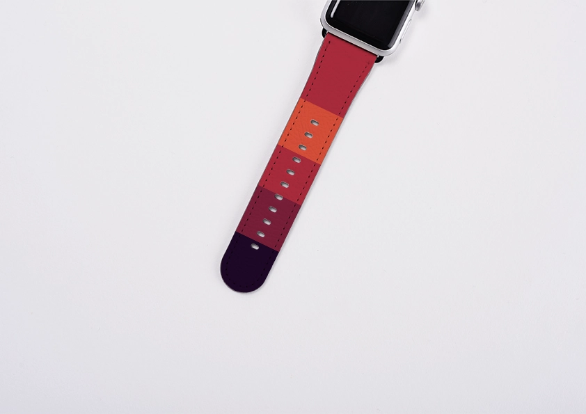 Apple Watch Strap- Tokyo Chroma Horizontal Stripe Luxury Durable Fit