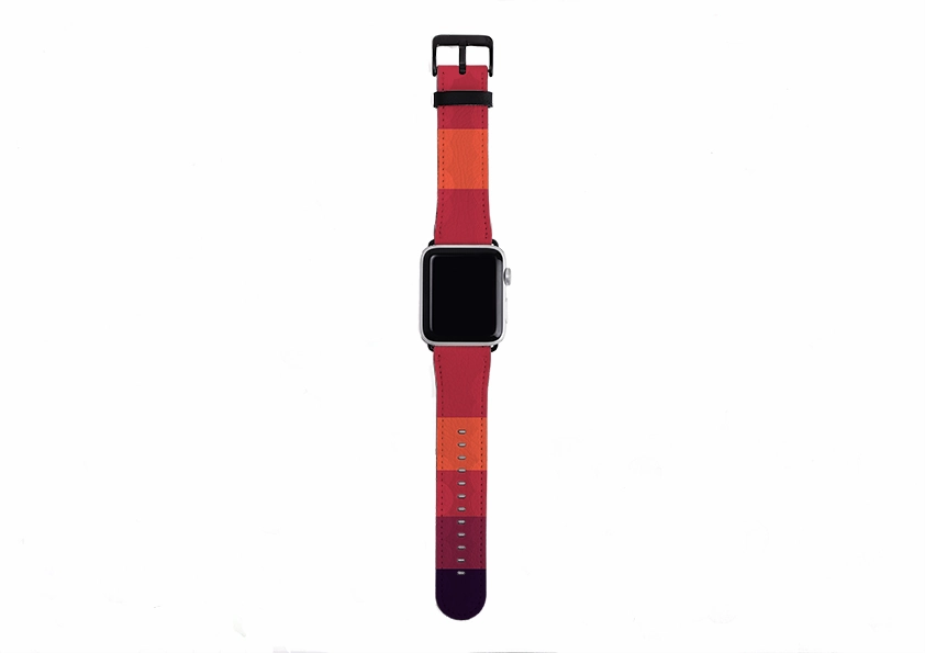 Apple Watch Strap- Tokyo Chroma Horizontal Stripe Stylish Detail