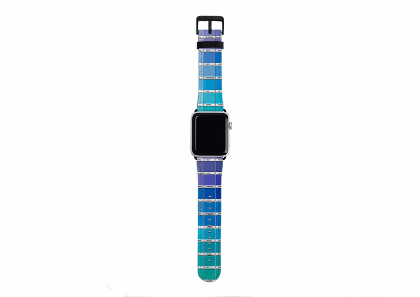 Blue Chromology By Kitty Joseph Apple Watch Strap Modern Durable Look Cycling gear