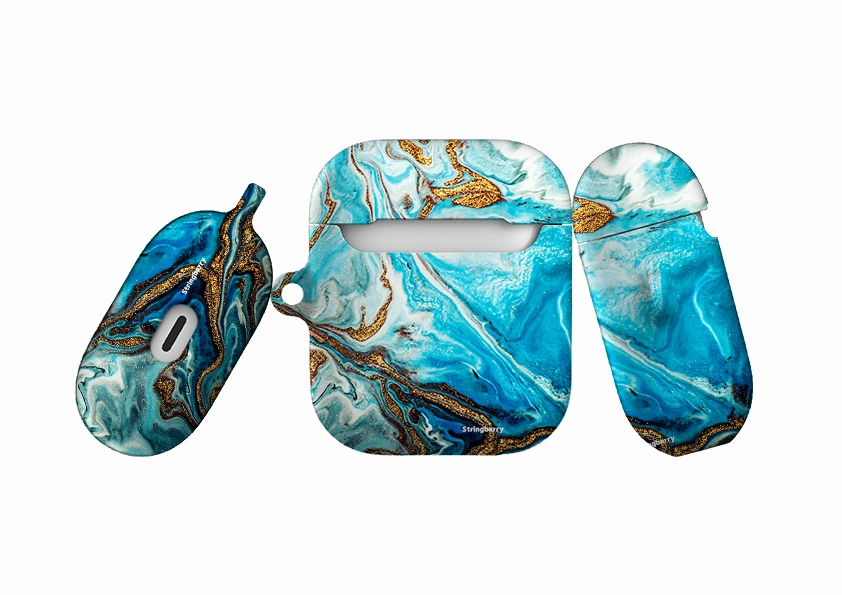 Blue Royal Airpod Case ( Gen 1 & 2 ) soft gel commuter shell soft matte commuter airpods cover