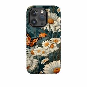 iPhone Case - Butterfly Daisies II Modern Style