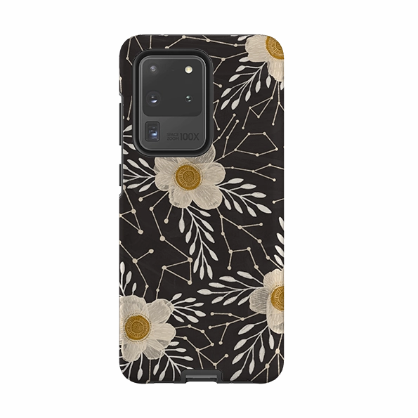 Light Design Protective Form Samsung Tough Case - Delicate Floral Dark By Nina Pace