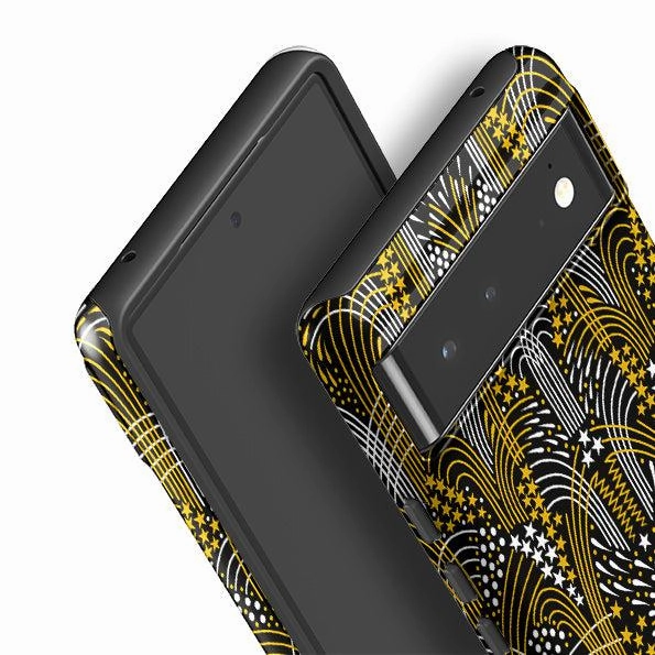 Clear Texture Gloss Texture Google Tough Case -  Fireworks By Cressida Bell