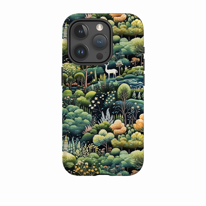 Slim Fitment Refined Style iPhone Tough Case - Black Forest