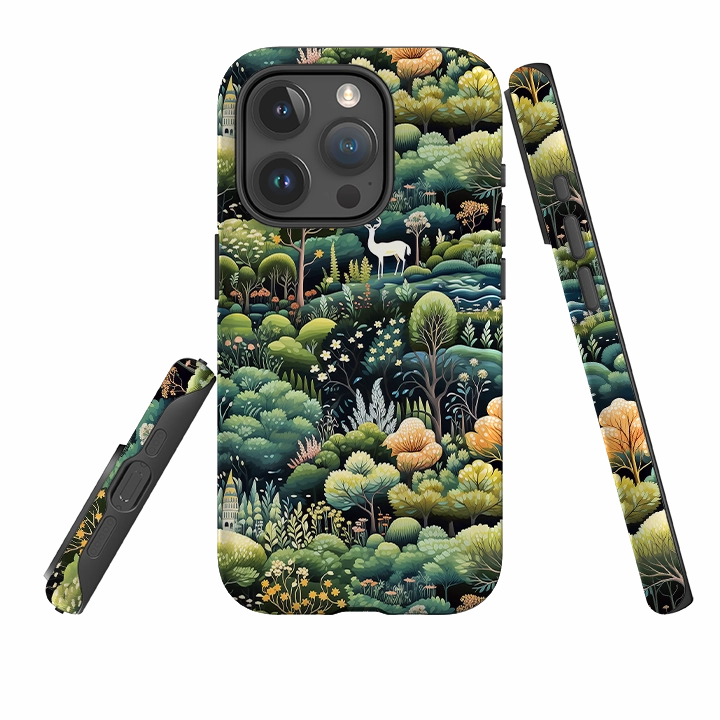 Clear Pattern iPhone Tough Case - Black Forest