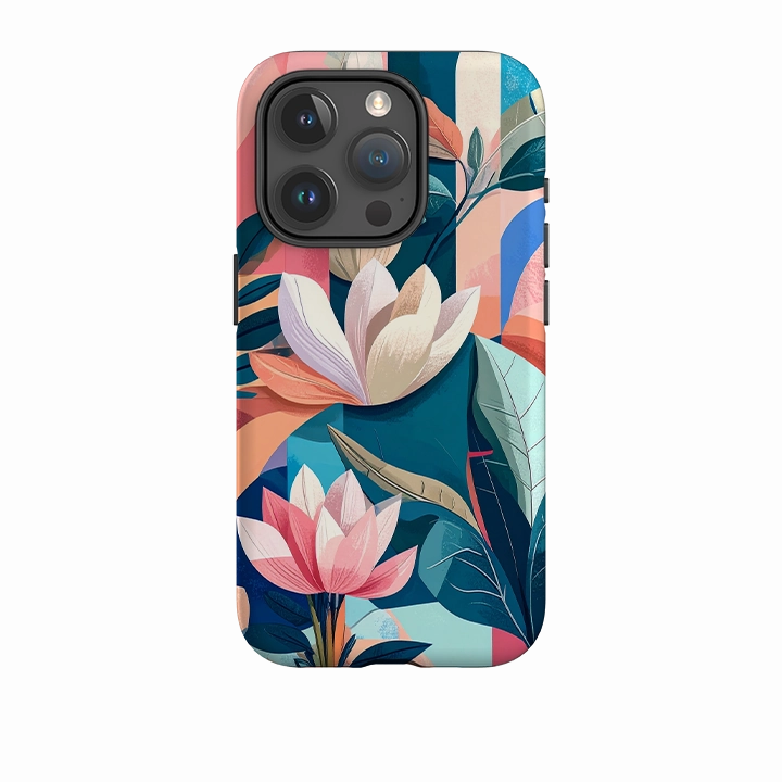 Vivid Finish Daily Carry iPhone Tough Case - Long Floral