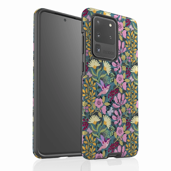 Samsung Tough Case - Hummingbird Pattern By Bex Parkin Light Protection