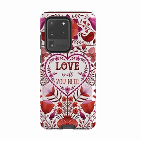 Soft Build Texture Polished Look Samsung Tough Case - Love Is All You Need By Suzy Taylor