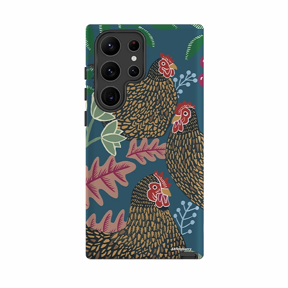 Samsung Tough Case - Three French Hens By Kate Heiss Premium Texture Design