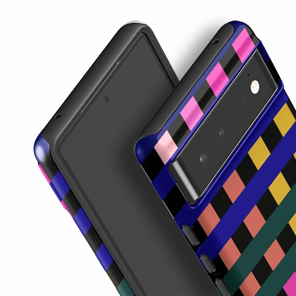 Google Tough Case -  Newton Check By Kitty Joseph Hybrid Surface Layer Soft Frame