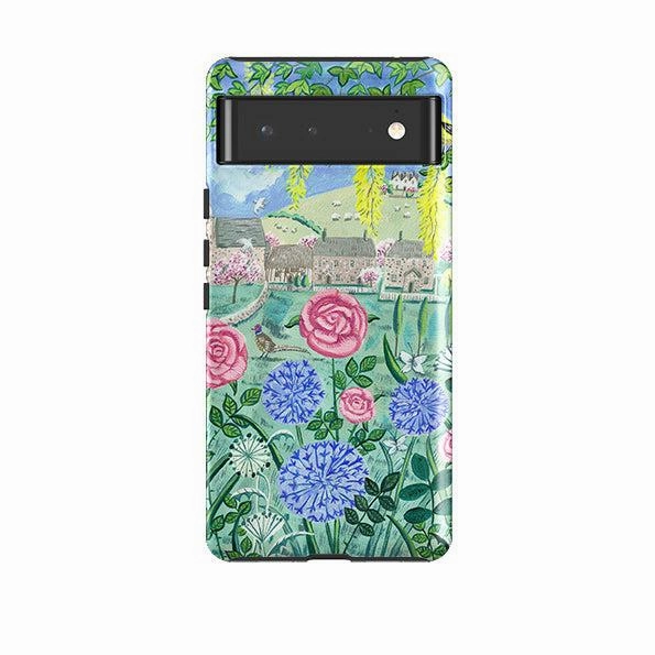 Google Tough Case -  Village Floral By Mary Stubberfield Lightweight Shell Soft Frame