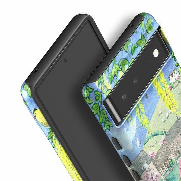 Google Tough Case -  Village Floral By Mary Stubberfield Grip Control