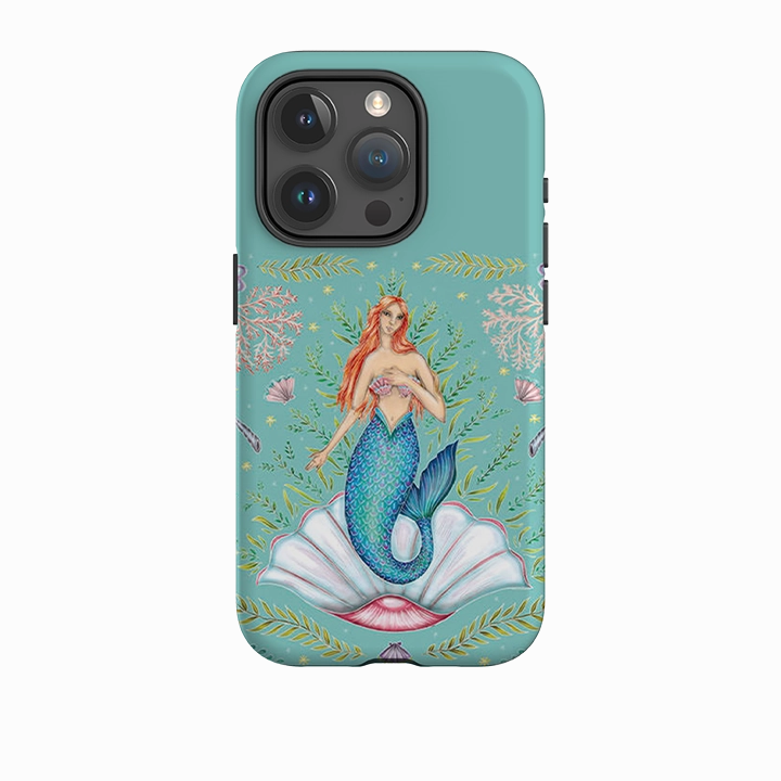 Stylish Layer Texture iPhone Tough Case - Mermaid By Catherine Rowe