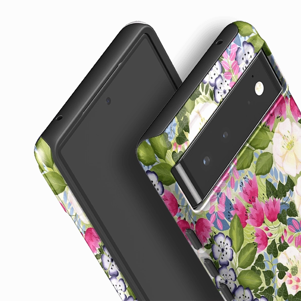 Google Tough Case -  Pink Flowers By Bex Parkin Recyclable Material Elegant Detail