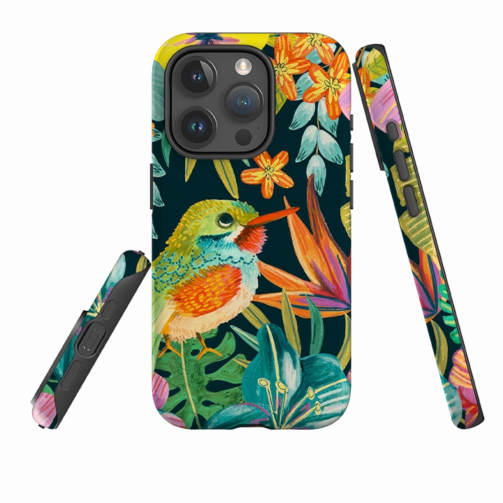 Hybrid Look iPhone Tough Case - Tropical Bird By Caroline Bonne Muller