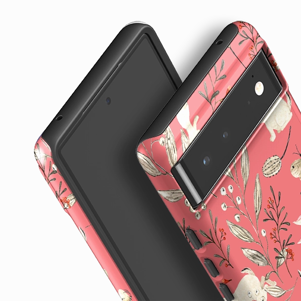 Handheld device Google Tough Case -  Bunnies Raspberries By Katherine Quinn