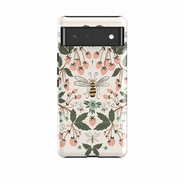Smooth Grip 3D Effect Google Tough Case -  Bugs And Berries By Meghann Rader