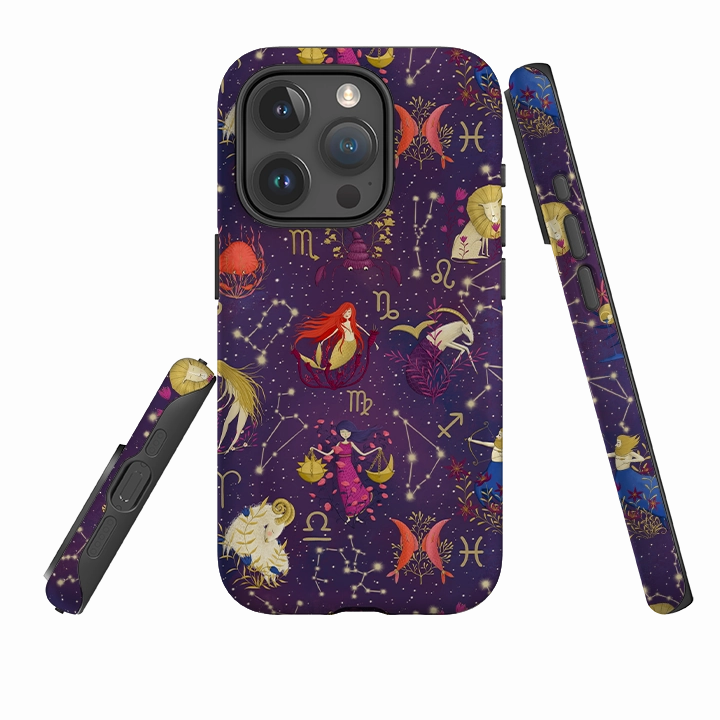 iPhone Tough Case - Zodiac Pattern By Maja Lindberg Modern Texture Look