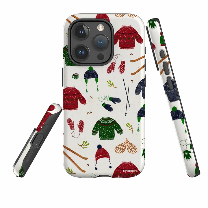 Everyday Look Durable Texture Build iPhone Tough Case - Winter Clothes By Katherine Quinn