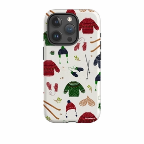 iPhone Tough Case - Winter Clothes By Katherine Quinn Vivid Pattern Smooth Touch