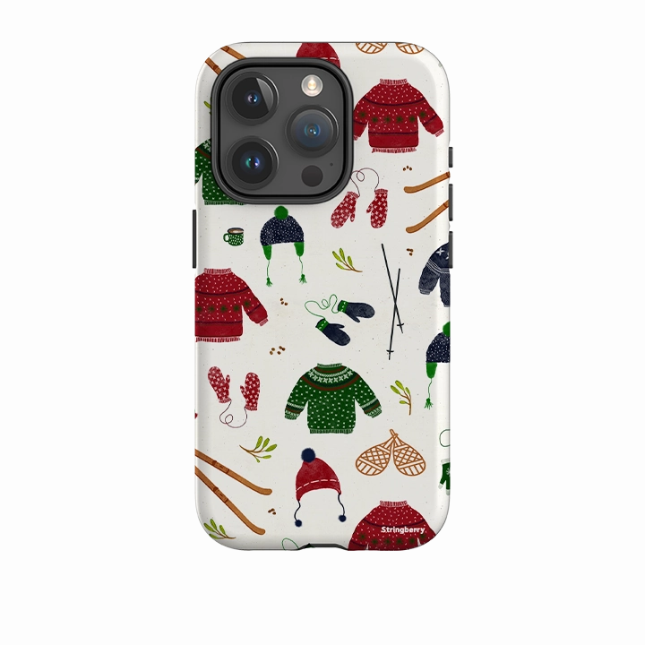iPhone Tough Case - Winter Clothes By Katherine Quinn Vivid Pattern Smooth Touch