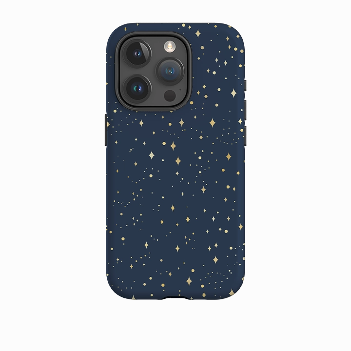 iPhone Tough Case - Navy Cosmos Polished Detail
