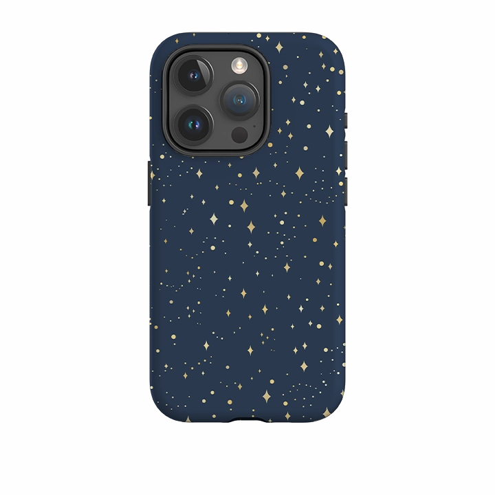 Rugged Surface Build iPhone Tough Case - Navy Cosmos