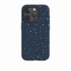 Rugged Surface Build iPhone Tough Case - Navy Cosmos