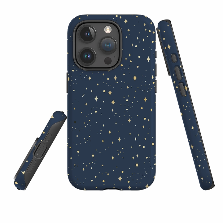Matte Protection easy installation iPhone Tough Case - Navy Cosmos