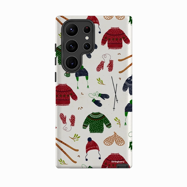 Flexible Grip Texture Samsung Tough Case - Winter Clothes By Katherine Quinn