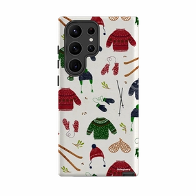 Flexible Grip Texture Samsung Tough Case - Winter Clothes By Katherine Quinn