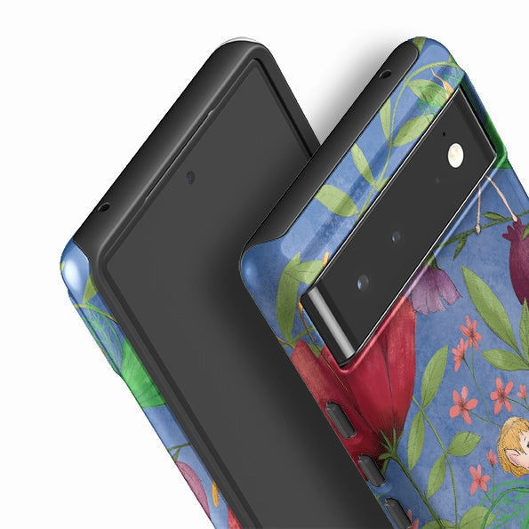 Glossy surface Google Tough Case -  Fairies And Flowers By Maja Lindberg