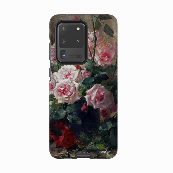 Samsung Tough Case - Rose Floral By Heritage Elegant Craft Smooth Texture Pattern