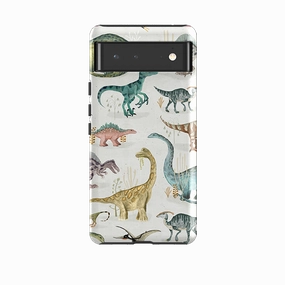 Rugged Design Creative Artwork Google Tough Case -  Dinosaur Pastel By Katherine Quinn