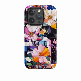 iPhone Tough Case - Block Floral Drop Shield