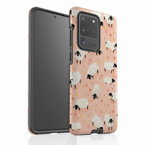 Samsung Tough Case - Sheep Pink By Katherine Quinn Fashion Accessory Easy Removal