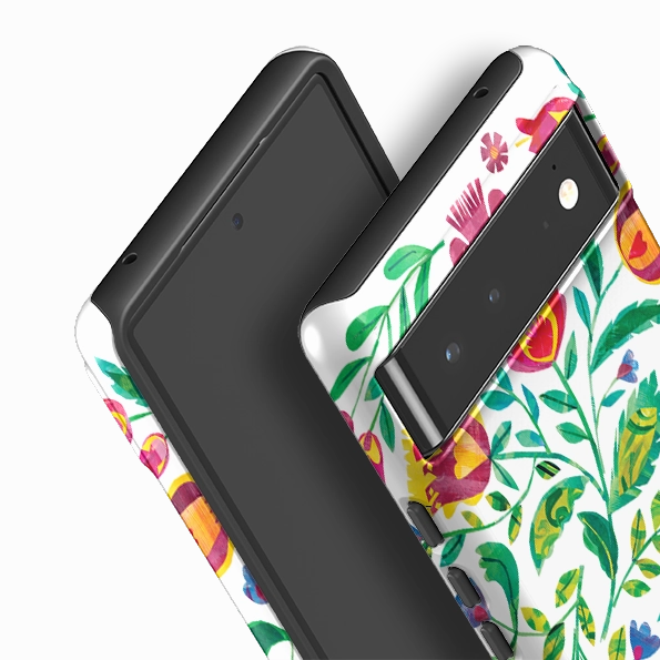 Color Layer Slim Profiled Google Tough Case -  Folk Pattern By Tracey English