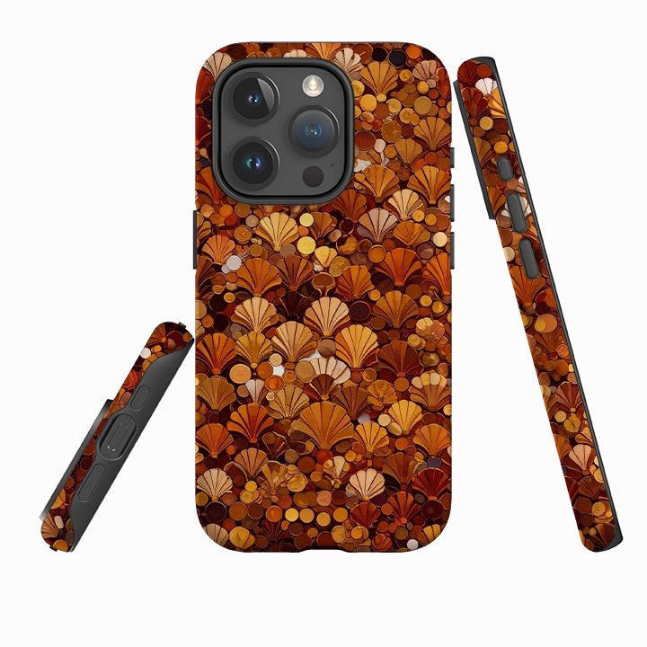 Student Friendly iPhone Tough Case - Golden Shells