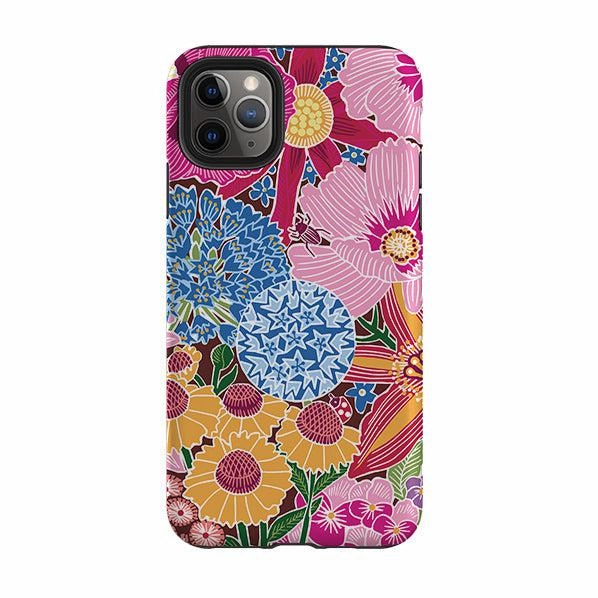 iPhone Tough Case - Jigsaw Floral 2 By Kate Heiss Soft Material Drop Defense