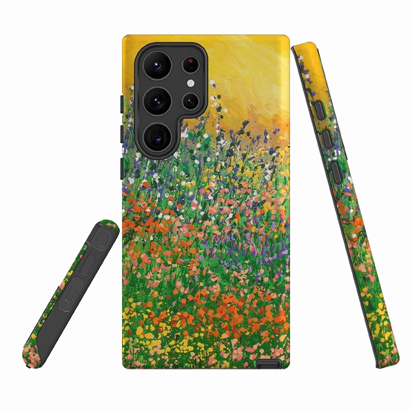 Polished Texture Finish Samsung Tough Case - Sun Garden By Linda Calvert Jacobson