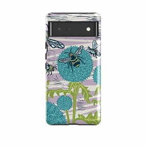 Durable Pattern Texture Comfort Padding Google Tough Case -  Pollinating Bees By Kate Heiss