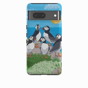 Protective Look Google Tough Case - Puffins By Natalie Pedetti Prack